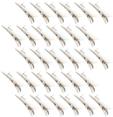 HOOTNEE 150 Stück Metall Mini Haarklammern mit Feder Kleine Alligator Clips für Frisur Styling und Fotohalter Rutschfeste Metallklammern zum Basteln Verstellbare Klemmen für DIY Haar und