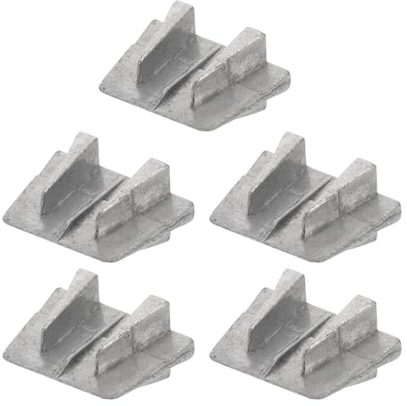 NUOBESTY 5 Pièces Coins de Hache en Aluminium Argenté sans Bavure pour Renforcer le Manche de Marteau, Accessoires D'installation Robustes pour Usage Menuiserie