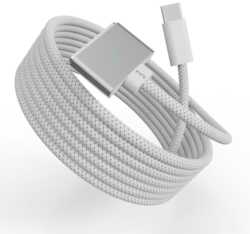 YBSGO Câble USB-C vers 3 magnétiques, 1,8 m, compatible avec Magsafe 3 pour MacBook Air 2024 M3 13/15, 2023/2022 M2, Pro 2024/2023 M4/M2 Pro et Max 14 16, 2021 M1 et max. 35 .6 cm 40,6 cm