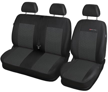 Mossa - Maßgeschneiderte Sitzbezüge Auto kompatibel mit Renault Trafic III Van (2014- ) nur vordere Sitze - 1+2 - Autositzbezüge Schonbezüge für Autositze - E1.1
