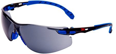 3M Solus Safety Glasses, Blau/Schwarz frame, Scotchgard Anti-Fog, Grey Lens, S1102SGAF-EU