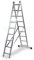 ALTIPESA Escalera Profesional de Aluminio transformable Apoyo-Tijera con Base un Acceso 2 x 9 peldaños Serie bis