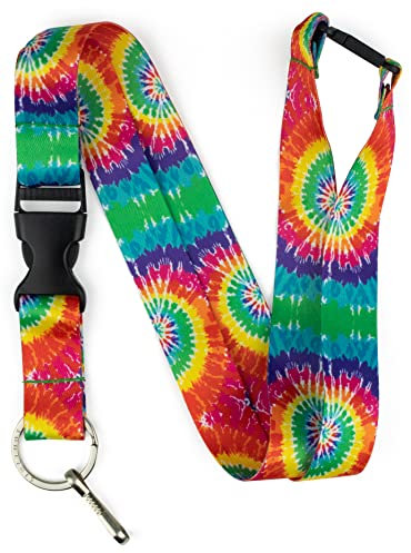 Limeloot Themen-Schlüsselband für Schlüssel, Ausweise, und Zubehör – Premium-Schlüsselband mit Schnellverschluss-Schnalle und flachem Ring., Batik, One size
