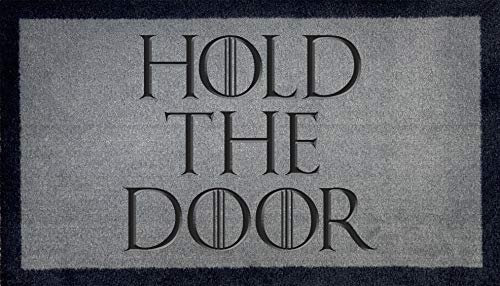 Artisan Kiss Fußmatte, waschbar, Motiv Game of Thrones hält die Tür, 70 x 40 cm Light Grey Hold
