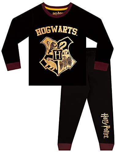 Harry Potter Jungen Schlafanzug Hogwarts Schwarz 152