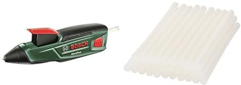Bosch Akku Heißklebepistole GluePen (Micro-USB-Ladegerät, 4x Klebestick Ultrapower, 3,6 Volt, im Karton) & 30 Stück Klebesticks Ultra (Ø 7 mm, Länge 150 mm, Zubehör Klebepistole)