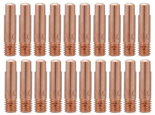 20 pz ugelli per saldatore punte di in rame punte di saldatura per 15AK MIG/MAG torcia per saldatura accessori per pistola per saldatura 0.8/1.0mm(1.0mm)