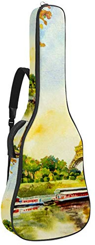 Gitarren-Gigbag, wasserdicht, Reißverschluss, weicher Gitarren-Rucksack, Bass, Akustik- und klassische Folk-E-Gitarrentasche, Tower Vision