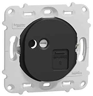 Schneider Electric - Ovalis - prise RJ45 - cat.6 STP - réseaux VDI- grade 3 - sans plaque -Anthracite - S461476