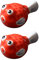 BESTonZON Stäbchen Halter Keramik Japanischer Stil Kugelfisch Form Essstäbchen Ablagen Stäbchen Kissen Stäbchenbänke Essstäbchen Rest Löffelablage für Restaurant Zuhause Tischdeko 2 Stück Rot