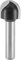 ENT 12291 Hohlkehlfräser HW, Schaft (S) 8 mm, Radius (R) 9 mm, (D) 18 mm, NL 14 mm, SL 32 mm