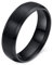 Titan Ehering Ring für Damen Herren 6MM Schlicht Band Bandring Gebürstet Edelstahl Ringe 6MM Schwarz 72 (22.9)