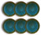 OGO LIVING - Lot 6 assiettes coupe motala 15cm en grès bleu - 2614325