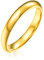 AURSTORE Schmuck Ring Mann Frau Ring Edelstahl Verlobung Hochzeit 4mm Größe nach Wahl 51-65 (gold, 51(16.2))