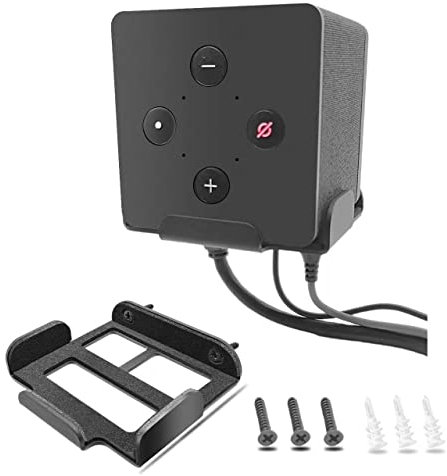 Metal Wall Mount for Fire TV Cube (3rd Gen) 2022 Released,Secure Metal Holder for fire TV Cube (1st Gen,2nd Gen),Sturdy Steel Stand with Soft Foam Hold fire TV Cube for Wall,Furniture,Ceiling (Black)