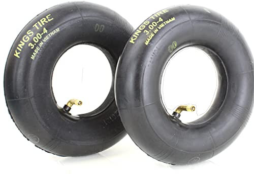 2 Stück Schlauch 3.00-4 / 260x85 kompatibel mit Rollstuhl Reifen, Sackkarre, Bollerwagen, max. 3,5 bar, Winkelventil 90/90