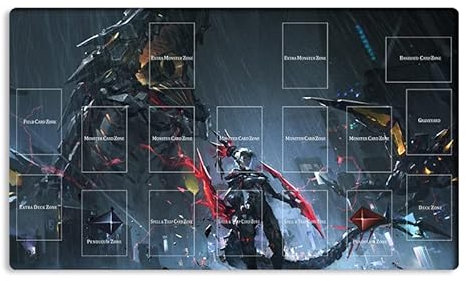 New Mlikemat Playmat Dinomorphia Kentregina TCG CCG OCG Sammelkartenspielmatte mit Zonen + Gratis Tasche (ZD039-855-A)