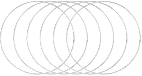 Fezf 6 Stückn Metallring 20 cm Durchmesser, Deko Ringe Zum Aufhängen, Metallringe Zum Basteln,Bastelringe Metall Für Wickeltechnik, Traumfänger, Floristik, Hochzeitskranz