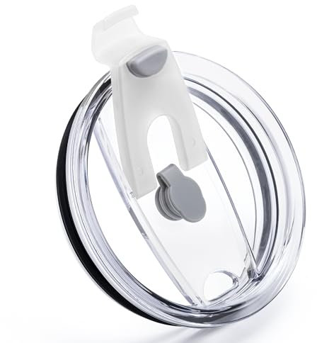 Prurex 30oz Tumbler Lids,Replacement Lids for 30oz Yeti Rambler, Ozark Trail and More,BPA Free,30 ozTumbler,Cup Cover (White)