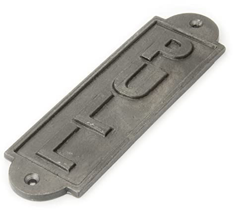 Jones & Grey Pull Türschild aus Gusseisen im Vintage-Stil