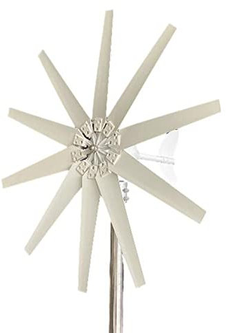 Turbinas de Viento Generador de Viento Horizontal de 10 aspas, 4000W 12V 24V 48V Verticalsin Ruido Turbinas de Viento Generador Molino de Viento Carga de turbina de energía con Controlador p