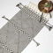 HOMESCAPES Tapis de Couloir Kilim en Laine Edessa, Tapis Long 66x200 cm, Tapis Noir et Blanc Artisanal