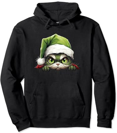 tolles Weihnachtsdesign mit Christbaum und Weihnachtsmann Pullover Hoodie