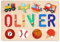 Personalisiertes Puzzle mit Namen, Personalisiert Holzpuzzle Geschenke mit Eingraviertem Text, Holzpuzzle Montessori Spielzeug 1,2,3 Jahre, Personalisierte Geschenke Baby