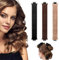 AIDUCHO Lockenwickler Über Nacht mit Haken, 3 Stück Heatless Curls Band, Overnight Blowout Locken Ohne Hitze, Gummi Hitzefreie Lockenwickler, Locken über Nacht für Alle Haartypen (Schwarz,Braun,Khaki)