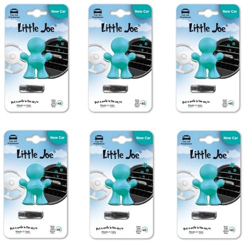 Little Joe NeW Car türkis 6er Pack Lufterfrischer fürs Auto zur Montage an jedem Lüftungsgitter +/-45 Tage Frische im Auto
