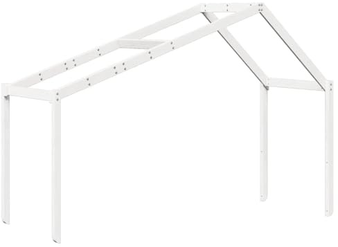 vidaXL Dach für Kinderbett Weiß 213x85,5x144,5 cm Massivholz Kiefer