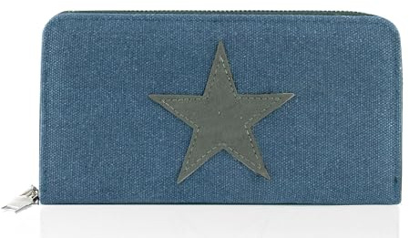Gloop Porte-monnaie avec motif étoile, bleu jeans, Einheitsgröße, Classique