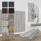 HEXIM Akustikpaneele 138,5x60cm - flexible Lamellenwand Holz MDF Wandpaneele Lamellenverkleidung Wandverkleidung Innendekoration schalldämmend (8 Paneele / 6,64 m² Chicago Concrete - APH10)