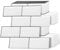 DEWOO Autoadhesivos Azulejos Baldosas Adhesivas Pared Adhesivos Metro Ladrillo 3d Cocina Baño Blanco, 10-Piezas (32 x 27cm)