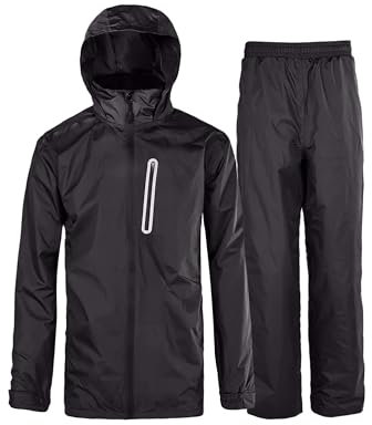 SPEEDRUN Combinaison de Pluie Imperméable et Réfléchissante Veste Imperméable Homme Rain Coat Ensemble Pluie Vêtements Pluie Moto Combinaison Pluie Pantalon de Pluie Sport Outdoor