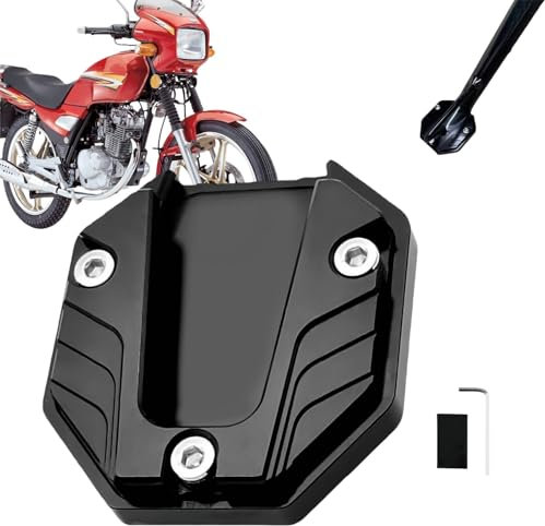 Motorrad Ständer Fuß,Motorrad Ständer Seitenverlängerung Pad,Verlängerung Pad Motorrad,Universal Motorrad Halterung,Aluminium Seitenverlängerung Vergrößern Ständer