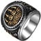 JewelryWe Men's Viking Wolf Ring: Retro Silver Norse Viking Stainless Steel Cast 3D Wolf Claw Pattern Punk Rings Gift for Father Son Lover Friend N1⁄2-Z1⁄2