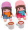 JOINPAYA Miniatur-Harz-tassen-Ornamente-Set 4-teilig Kaffeetassen für Puppenhaus-