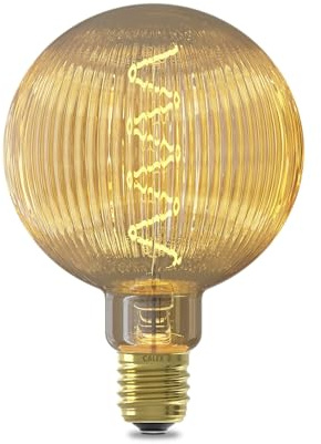 CALEX LED-Lampe, E27, G125, 4W, Filament, Warmweißes Licht, Gold