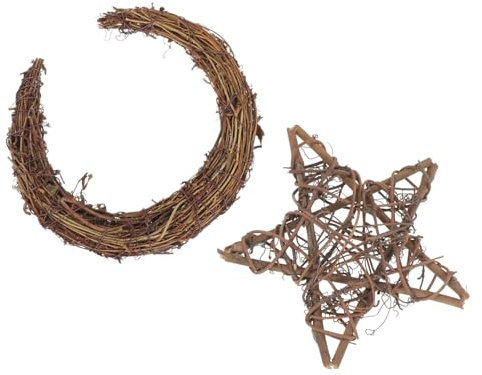 Didiseaon 2stücke Rattan Kränze Handgefertigte Tür Und Wanddekoration Natürlicher Rattan-Rahmen Für Weihnachtsdeko Vielseitig Einsetzbar Und Wiederverwendbar