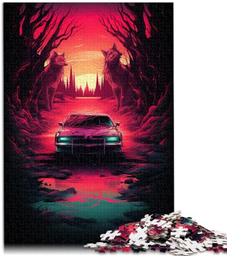 Puzzle für Erwachsene, 1000 Teile, Supernatural-Auto, Familienspiel als Geburtstagsgeschenk, Wanddekoration, 26x38cm, für Teenager ab 14 Jahren