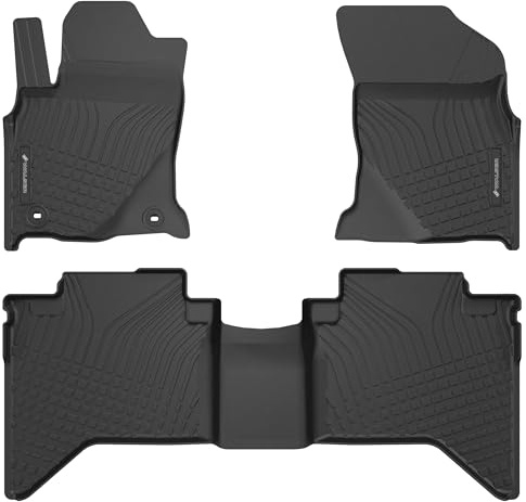 WALSER Premium Fussmatten Auto für Toyota Hilux VIII Pick-up (N1) 05/2015-Heute, 100% passgenaue Gummimatten Auto - Made in EU, robuste Fußmatten Auto, Auto Fußmatten