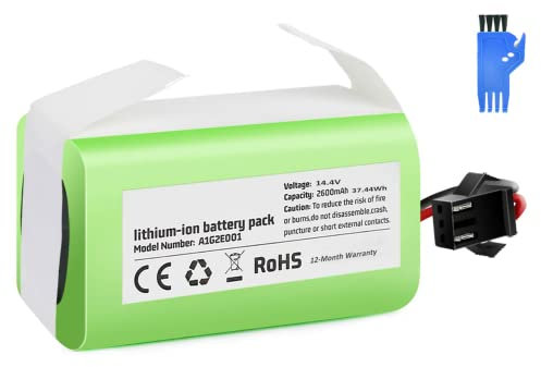 14.4V 2600mAh Replacement Battery Compatible with Deebot N79S N79, Deebot DN622 & Eufy RoboVac 11S, 11S MAX, RoboVac 15C MAX 25C 30, G10 Hybrid, G20 G30 G35 G40, G40 Hybrid Battery