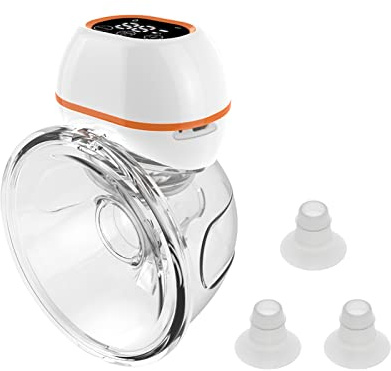 Matybobe Tragbarer elektrischer Brustpumpe Stillen Brustpumpe mit 3 Modi und 9 Saugstufen 6oz/ 180ml Brustbecher Wiederaufladbarer leiser Stillmilch-Kollektor (19mm & 21mm & 24 mm Trichtereinsatz)