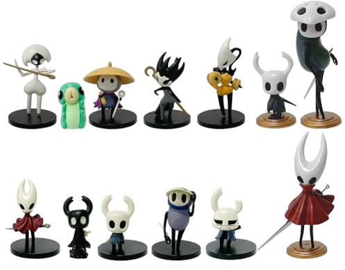 DEXSHUN Juego de 13 piezas de figuritas huecas Silksong Mini Anime Figuras de estatua de PVC Modelo de set de ornamentos de escritorio Decoración Pieza de colección Regalo 7-16cm