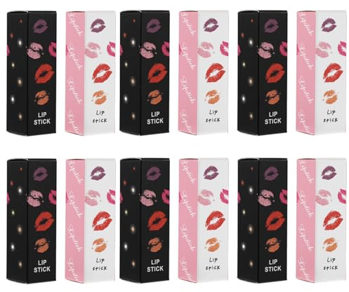 LOLIPPYY 50 Stück Leere Lippenstiftverpackung aus Papier Schützender Lipgloss Behälter mit Elegantem Design für Selbstgemacht und Reisen