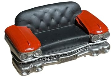 perfeclan Canapé miniature à l'échelle 1/64, robuste, avec tête de voiture miniature, décor de garage pour diorama, accessoires et ornements.