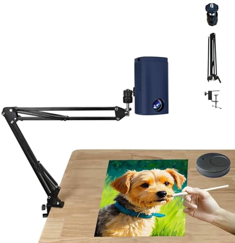 Projecteur de dessin pour tracer - Outil d'esquisse intelligent avec support USB/smartphone et télécommande pour toile et projets d'art mural