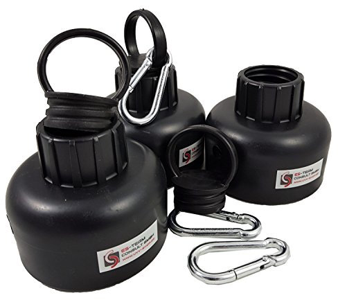 UvV 3 x Flex-Pfosten Absperrketten Kappe mit Öse und Karabiner (3er Set)