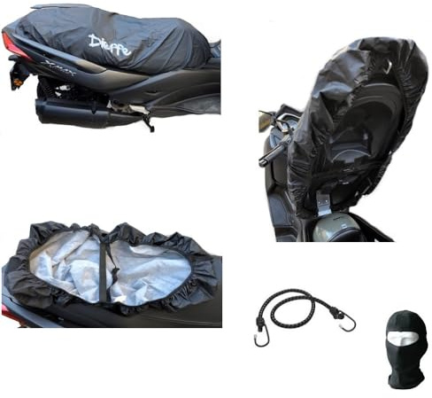 COMPATIBILE CON YAMAHA X-MAX 300 ABS TELO COPRISELLA FELPATO IMPERMEABILE ANTIGRAFFIO TG. XL 130X72CM COPERTURA PER SELLE MOTO SCOOTER UNIVERSALE ANTIPIOGGIA IN PVC